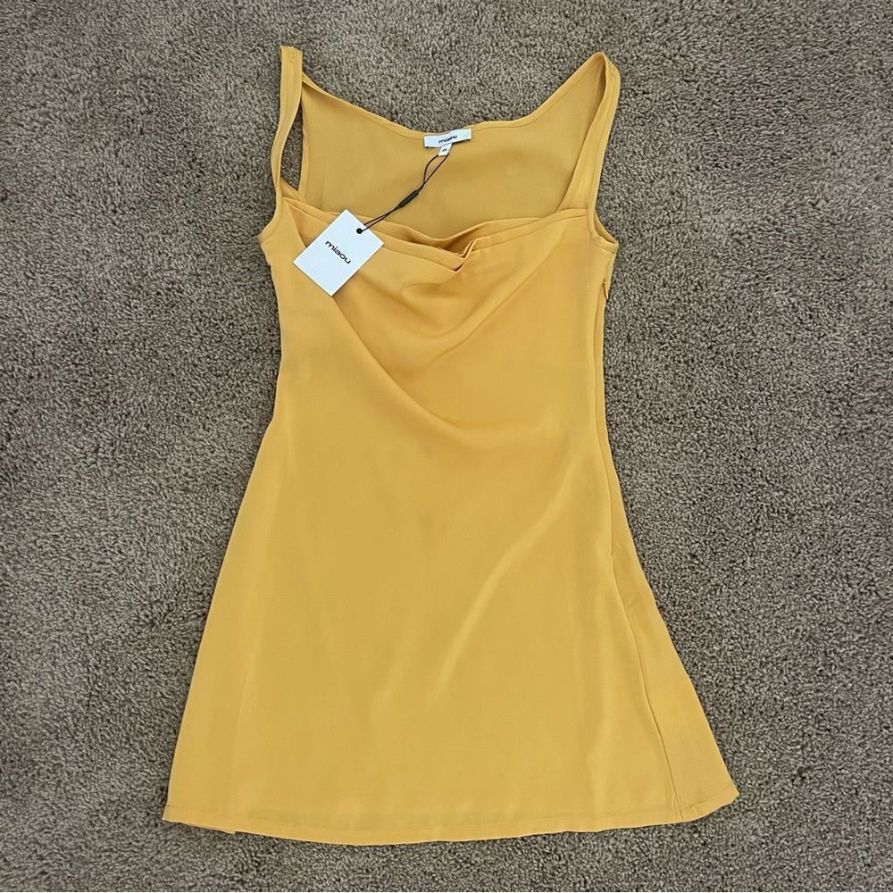 Miaou Mustard Yellow Mini Dress